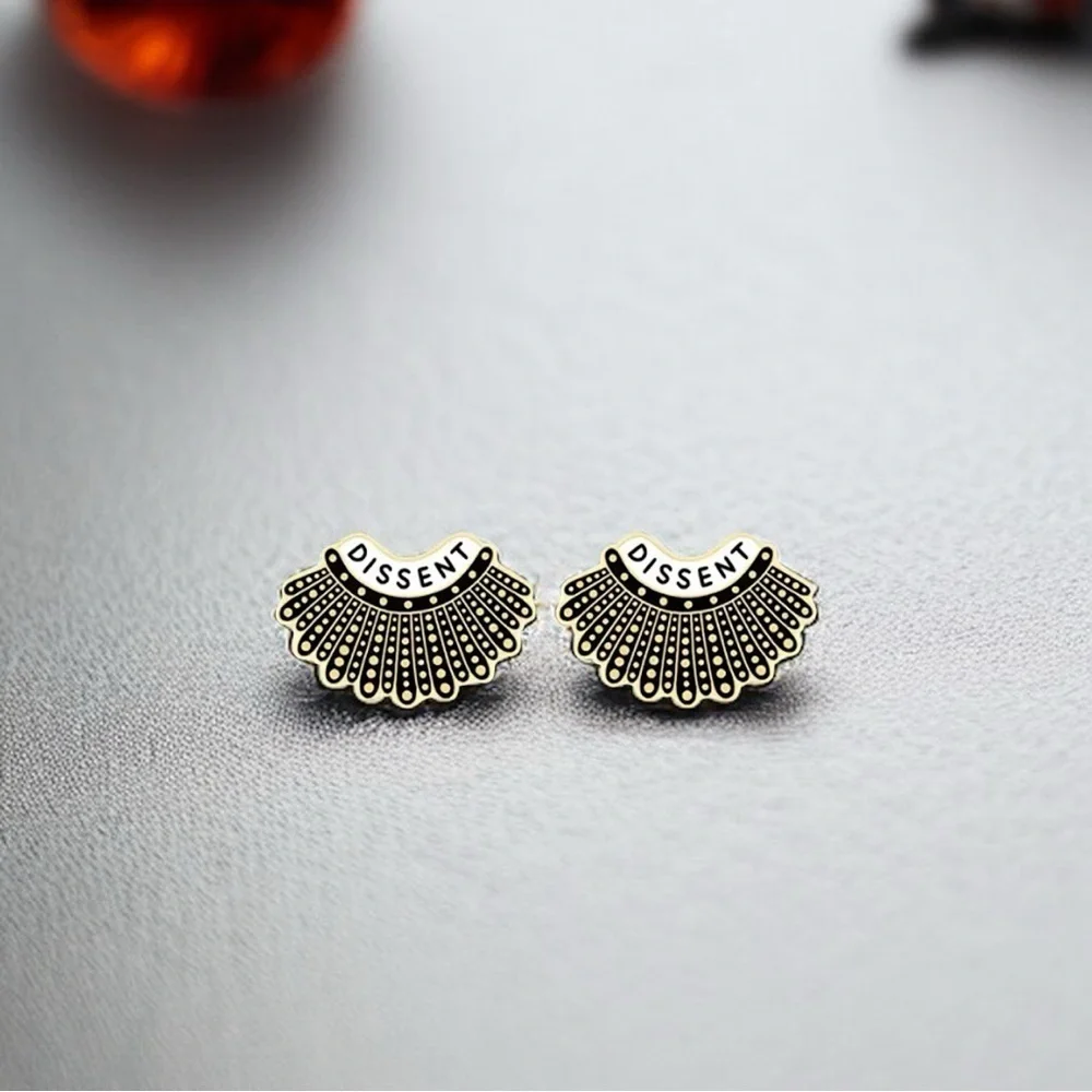 RBG Dissent Stud Earrings Feminist Jewelry NWT